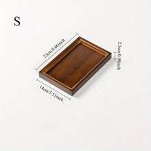 Service Tray For Serving Dishes, 1pc Vintage Bamboo Wood Tray, Dark Walnut Rectangular Serving Tray - Bamboo Composite Sturdy Water-Resistant Tray For Home, Restaurant, Hotel & Display - 棕色 - 查看 7