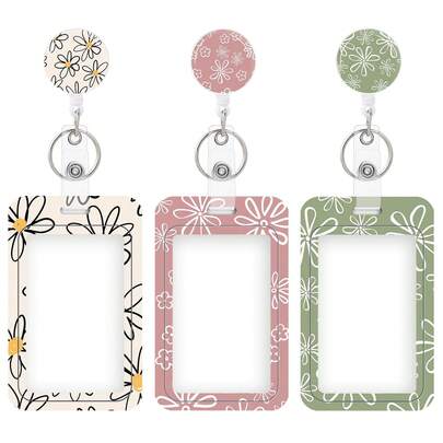 1 Pc Duty Badge Holder With Retractable Reel,ID Badge Holder Key Card Work Badge Clip For Nurse Teacher Student Office Women Men