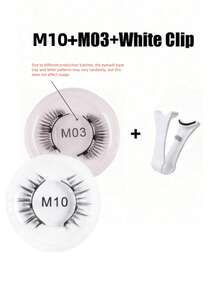 1对磁性假睫毛套装，可重复使用，无需胶水，日式假睫毛，自然纤长蓬松，貂毛柔软，眼部化妆工具，适合美容旅行