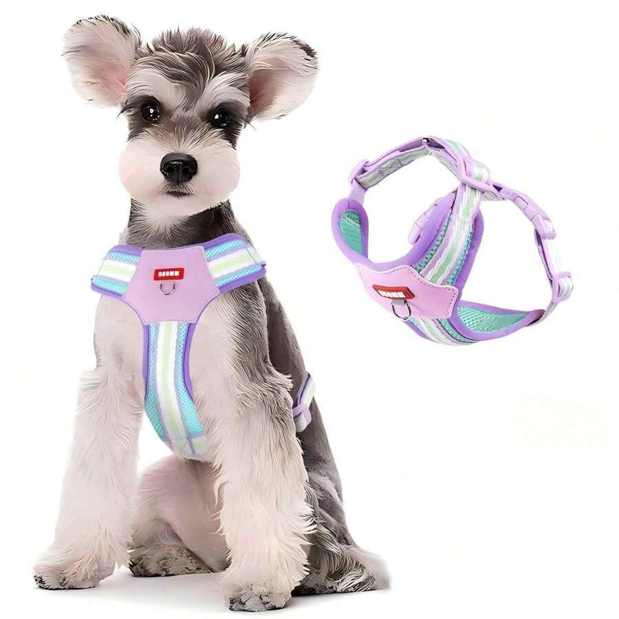 Lightweight Breathable Dopamine Contrast Color Pet Chest Harness, Dog Walking Harness Accessories