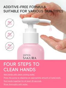 1 Botella de Jabón de Manos con Aroma a Flor de Cerezo LAIKOU Japón, 120ml, Fragancia Duradera, Espuma Abundante, Adecuado para Viajes, Campamentos, Senderismo, Montañismo, Actividades al Aire Libre, También Adecuado para Mujeres, Madres, Esposas, Hermanas, Adolescentes, Novias para Uso Diario, Cuidado de las Manos. - 120 ml - Ver 6