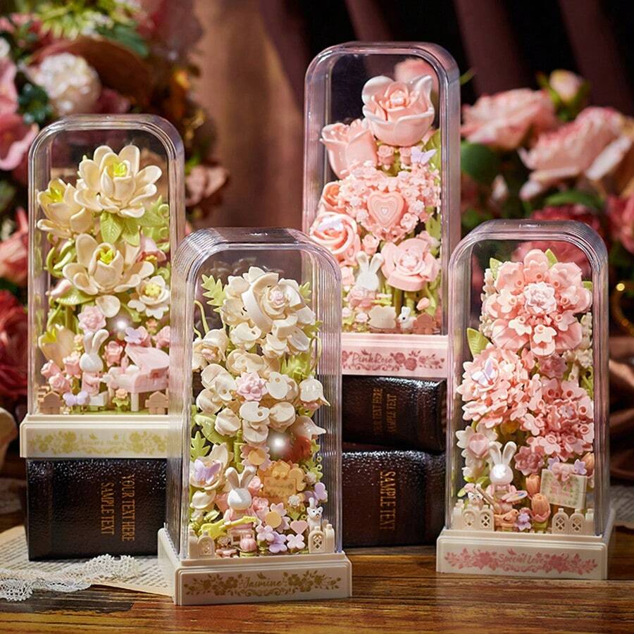 500+ piezas de cubiertas decorativas de flores cuadradas hechas a mano, adecuadas para flores de rosa en el Día de San Valentín, flores de orquídea, flores de clavel en el Día de Acción de Gracias, flores de jazmín