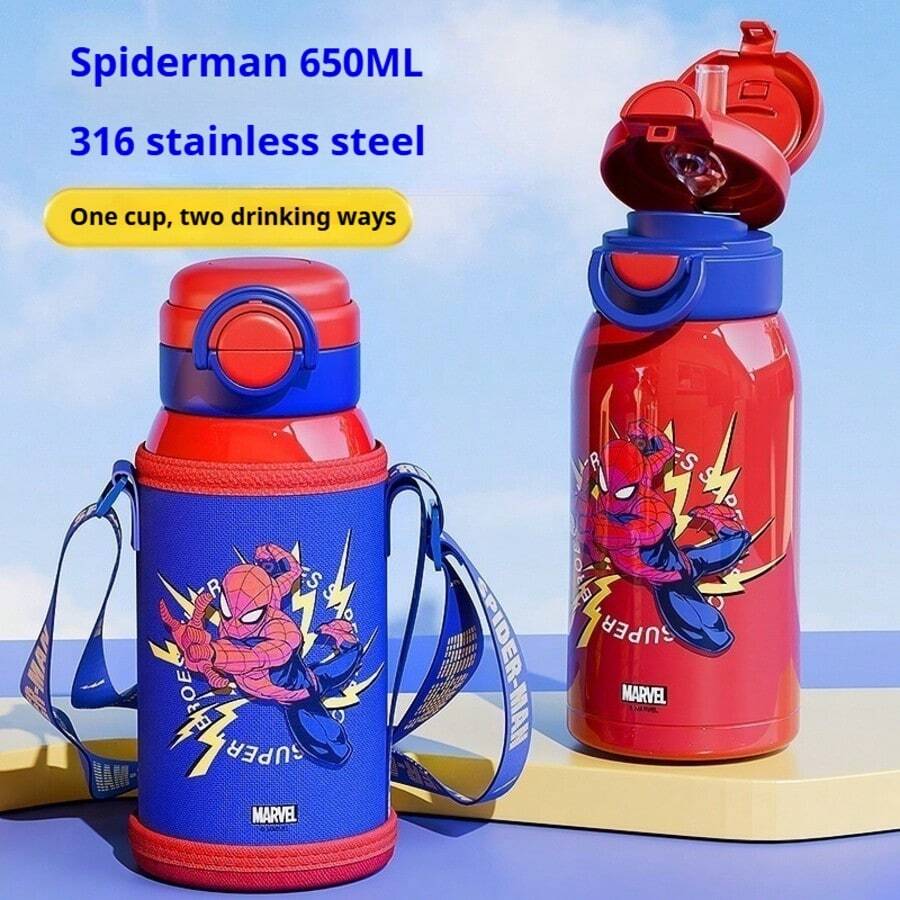 Disney Spider-Man Red Cute Cartoon 316 Stainless Steel Cup, Suitable For Winter And Summer, Essential For Outdoor And Home Use, Perfect Birthday And Christmas Gift For Young People And Urban Professionals - Multicolor - View 1