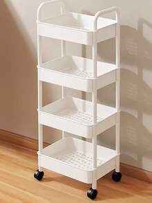 Carrito Auxiliar de 4 Niveles  Ideal para Cocina, Baño u Oficina - Negro - Ver 8