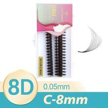 Lashes 6D To 8D C Curl Ultra Speed Pointy Base Promade Fans Eyelash Extensions Premade Fans 500 Fans Per Box - C - View 26