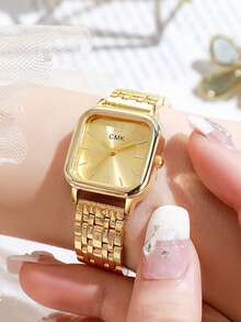 5件套女士手表套装，简约低调设计，尽显优雅气质，女士石英钢表带手表，适合日常搭配、生日、周年纪念日、万圣节及其他节日送礼，不含礼盒