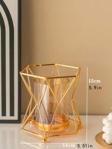 豪华铁艺花瓶摆件，适用于家庭客厅装饰、餐厅浪漫烛光晚餐道具、家居装饰、花瓶、餐桌装饰、生日毕业礼物