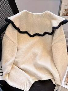Top cardigan décontracté à grand col cranté pour femmes, automne-hiver