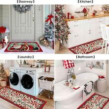 1 pièce Paillasson de Noël, tapis de drainage pour cuisine, salon, entrée, balcon, décoration de maison, antidérapant, convient pour café, bar, vacances, fête, chambre, salle de bain