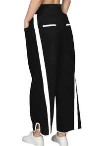 Women's Casual Loose Drawstring Bucket Pants, Loose Color-Block Exercise Pants For Women, Y2K Sport Pants