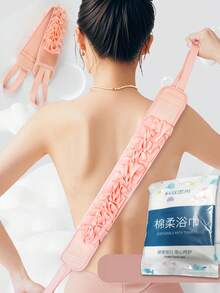 2 pezzi Asciugamani da bagno con fiori per scrubbing 2-in-1, asciugamani lunghi per la doccia per uso domestico, accessori speciali per la pulizia del fango, asciugamani a doppia faccia per la schiena, essenziali per campeggio e trekking, grandi asciugamani da bagno monouso ideali per la pulizia domestica, rimozione del trucco, elementi essenziali da viaggio, morbidi e ad asciugatura rapida, salviette detergenti per il viso, asciugamani compatti e spessi, asciugamani da doccia da viaggio portatili