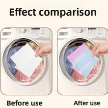 100 Stücke/Box Farbfangtücher - Waschmittelblätter zum Verhindern von Farbübertragung, Vermeiden von Ausbluten und Verfärbungen, parfümfrei für Waschmaschinen, empfindliche Stoffe, Rot, Blau, Schwarz - Zubehör für den Heim- und Profigebrauch