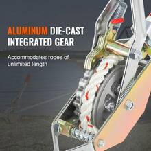 Estrattore a verricello resistente - Capacità di 3/4 tonnellate, 1.653 LB, cavo da 30,48 m con diametro di 25,24 cm, include 2 ganci e uno strumento di estrazione del carico elettrico con cricchetto