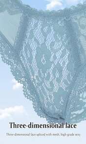 Ohyeahlady Women'S Sexy Lace Thong Plus Size Tanga Briefs Panties Strings Lace Lingerie Naughty Cheeky Underwear - ColorB - 查看 5