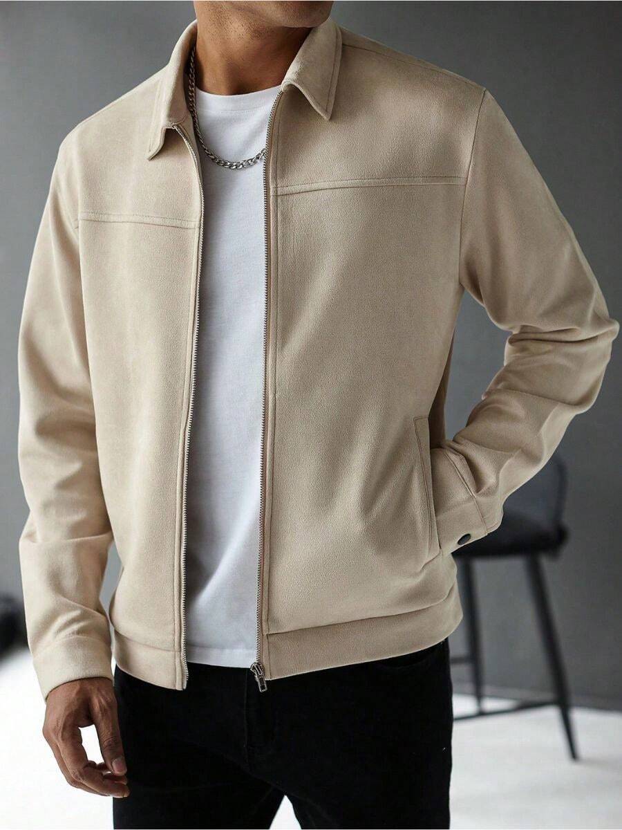 Men Jackets And Coats - Beige - View 1