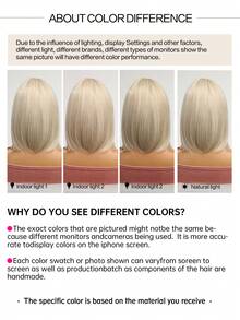 14英寸可爱金色波波头假发，适合女性，耐热合成纤维材质，是角色扮演、派对、四季皆宜的理想之选 - 限时音乐节 - 金色 - 查看 9