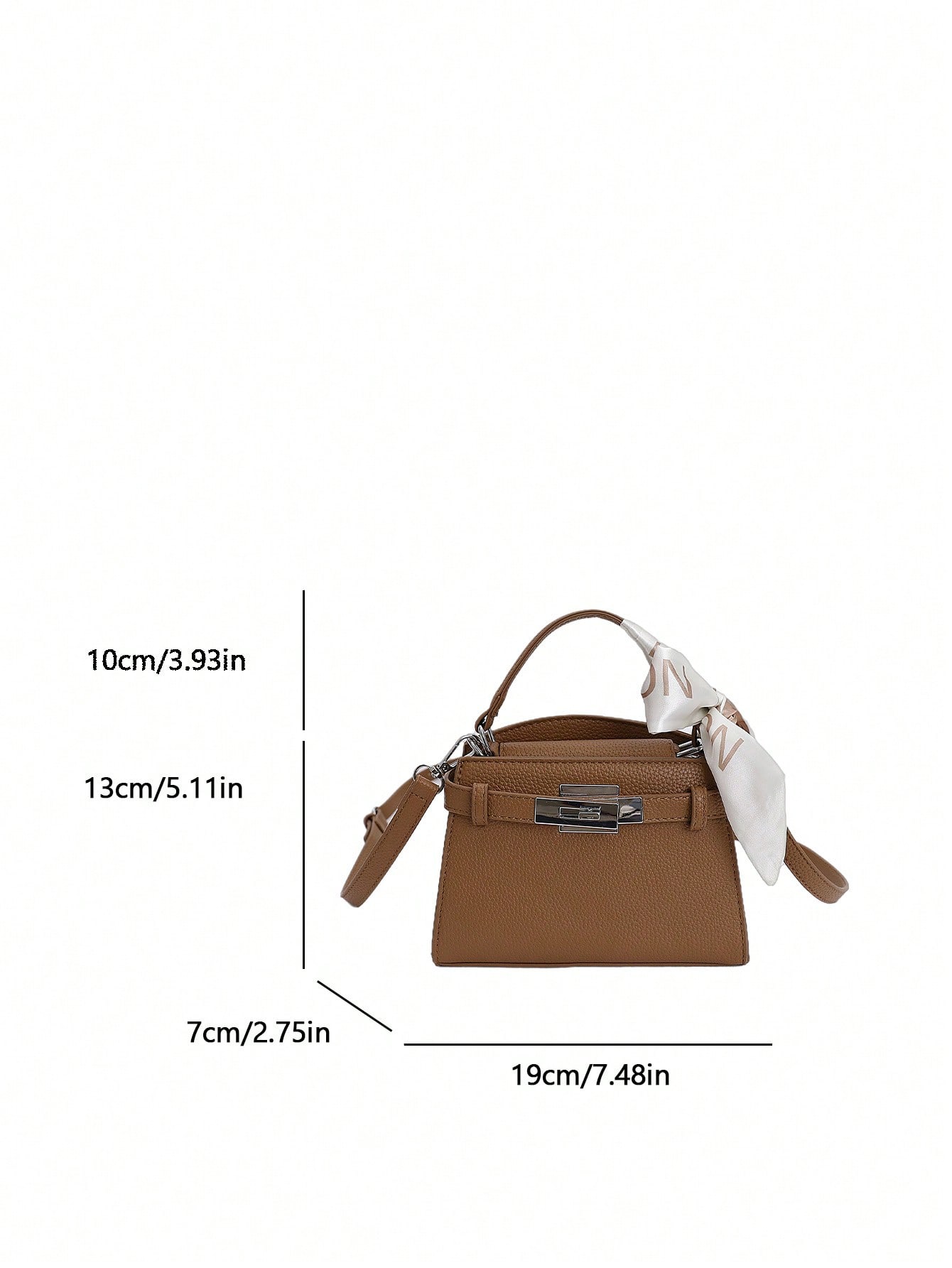 وشاح حريري فاخر وأنيق لتزيين حقيبة يد السيدات، حقي...