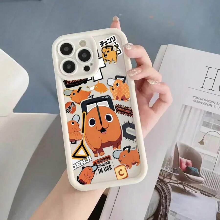 Funda de teléfono de manga japonés C-Chainsaw M-Mans FUNDA compatible con 12 11 13 14 15 16 17MINI Max Pro Plus, funda trasera suave de TPU, compatible con funda de 17, funda de 17 Pro, funda de 17 Pro Max - z3 - Ver 1