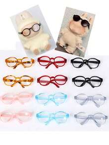 1 pieza (solo accesorios) Gafas de sol versátiles de verano de 17 cm, gafas transparentes de colores variados