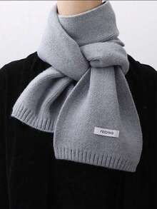 1 Peça Lenço Grosso e Quente de Tricô Liso para Mulheres, Decoração de Aquecedor de Pescoço, Adequado como Acessório de Inverno para Mulheres