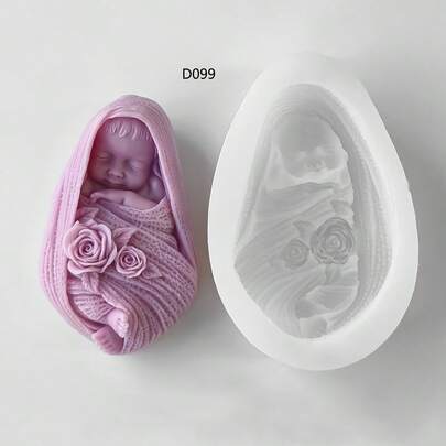 Baby Shaped Aroma Candle Mold DIY Handmade Soap Plaster Resin Decoration Craft Tool