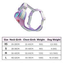 Lightweight Breathable Dopamine Contrast Color Pet Chest Harness, Dog Walking Harness Accessories