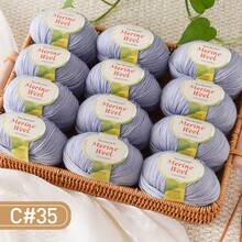 2 Packs, 600g, Merino Knitted Yarn, For Knitting Sweaters, Cardigans, Hats, Gloves, Scarves, Vests, Handmade Yarn Balls, Multi-Pack Knitted Yarn, Gift, Mother's Day Gift, Multiple Color Options, Handmade Knitted Yarn, Warm Yarn Balls, Soft & Comfortable Knitted Yarn - 12 Balls Of Wool Green Label - View 35