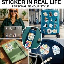 3 piezas Pegatina de doble silueta dorado Retriever u2013 Bonito calcomana para perro, para porttil, coche, botella de agua, funda para telfono, cuaderno, parachoques, paquete de calcomanas de - Normal - Ver 4