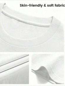 Es como ser esposa, camiseta de algodón con gráfico divertido para mujer, cuello redondo, estilo nupcial. - Blanco - Ver 3