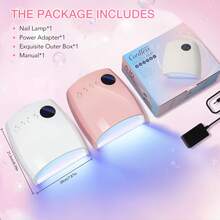 45LEDS Rechargeable UV LED Nail Dryer Removable With Support With LCD Display Convenient Nail Lamp With Handle Used To Quickly Dry All Gel Nail Polish Professional Nail Enhancement Tools