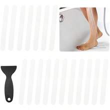 Bathtub Stickers Non Slip White Anti Slip Shower Strips Tubs Safety Shower Treads Adhesive Sticker For Bathroom Bathtub Shower Floor Ladders With Scraper 24Pcs - White - View 1