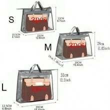 1pc Clear Handbag Storage Organizer Dust Cover Bags, 5 Sizes Transparent Purse Protector Storage Bag With Zipper And Handle For Closet Shelf - Dustproof & Moistureproof, Gender Reveal Party, Perfect For Birthdays, Weddings, Parties, The Perfect Gift For Colleagues, Friends, And Family, Back To School - Transparent - View 22