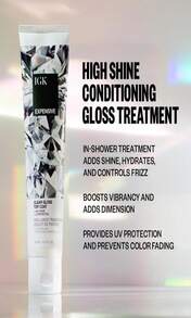 IGK - EXPENSIVE - Clear Hair Gloss Treatment – Shine-Boosting Top Coat For Glass Hair – Hair Treatment For Smooth, Polished Finish – Clear Gloss For Hair Sheen And Silkiness - Cruelty Free 42oz - ColorA - 查看 3