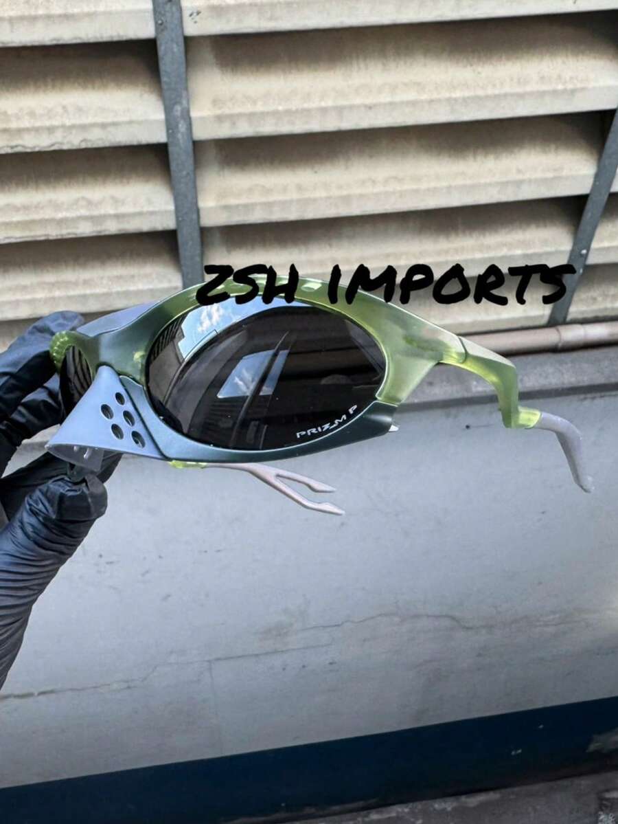 BLACK Fashion Sunglasses With Removable Nose Flat Taris Prizm Unisex New Model M&OPTICA - bangtaris-verde verde militar lente preta - 查看 1