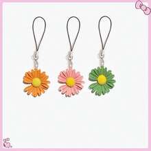Delicado Enfeite de Telefone Flor de Margarida 3D, Alça de Telefone, Decoração de Mochila, Pingente de Bolsa Transversal. Presente Requintado para Amigos, Decoração para Bolsas, Unidades USB