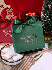 10 件带手柄的圣诞礼品盒，绿色和红色糖果饼干包装盒，配有金色雪橇和“圣诞快乐”印花，优雅的礼品盒，适合节日派对、婚礼、生日、餐桌装饰，创意纸质礼品包装盒，节日巧克力和糖果的储存，可爱的可重复使用的礼品包装，圣诞树挂饰，季节性家居装饰，节日派对用品，非常适合小礼物和节日零食 - 11.5X4.5X10cm - 查看 5