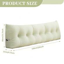 Soft Headboard Pillow Bed Wedge Pillow For Headboard With Side Pockets Dorm Headboard Twin Full Queen King Backrest Pillow, Bed Bolster Pillows For Back Support With Removable Cover - Màu xanh nhạt - Xem 11
