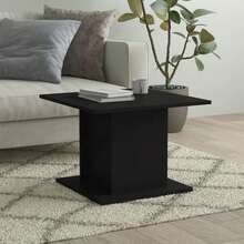 Coffee Table Black 55.5x55.5x40 Cm Engineered Wood - Black - View 2