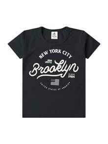 Conjunto Infantil Menino Elegante Brooklyn Preto - Duas Peças: Bermuda + Camiseta - Tamanho 02 a 14 - Preto - Visão 3