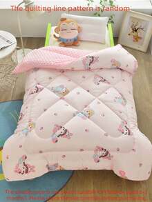 1 件婴儿/幼儿毯，AB 版工艺，A 面为针织棉布，B 面为波点绒，饰有动物图案，柔软透气，舒适亲肤，是送给孩子的理想礼物