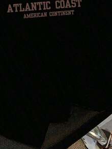 Plus Size Casual Simple New York English Graphic Crew Neck Short Sleeve Loose Fit T-Shirt For Women, Summer100 Comfortable Cotton - 黑色 - 查看 5