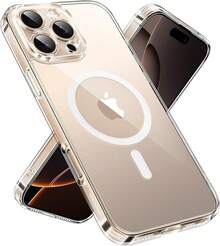 Funda Magnética para iPhone Air, MagSafe Case Antidesgaste, Anti-Amarillo con Protección de la Lente y contra Caídas, Antigolpes Respaldo Transparente, Carcasa 6.5 Pulgadas - iPhone 16 Pro - Ver 13