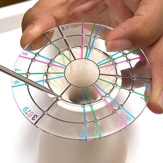 Outils de division en argile de poterie, protracteur de cercle égal, disque rotatif, outil de découpe de céramique, règle de cercle à échelle de 360 degrés