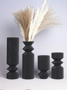 1pc 3D Printed Vase For Dried Flowers Wood Friendly Home Dr From Wood - Baby & Pet Vase Minimalist Design Gift For Her Or Him,Home Decor,Flower Vase,Centerpiece,Table Decor Gifts Birthday Graduation Room Decor Glass Vase