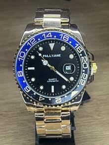 Original Waterproof Men's And Women's Watch, Gold Stainless Steel Watch - 黑金色 - 查看 7