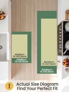 DAJIANG 1件装防滑舒适门垫，烹饪时间字母图案入口地毯，厨房地垫，可机洗，易于清洁，家居装饰，厚绒面料，适合节日房间装饰、洗衣房、走廊地毯、秋季、冬季、卧室装饰、秋季装饰、地毯，适合万圣节、感恩节、圣诞节厨房地毯 - 彩色 - 查看 4