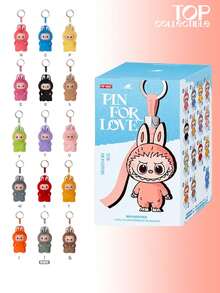 Pop Mart Labubu THE MONSTERS Pin For Love Series (N-Z) - Vinyl Pendant Keychain Decorative Doll 1 Single Blind Box (N-Z) Authentic Halloween Collection - Multicolor - View 1