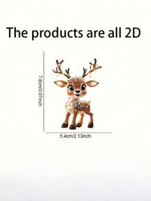 5pcs Christmas Reindeer Decoration - Cute Reindeer Design, Suitable For Festive Decorations On Many Occasions, Suitable For Christmas Trees And Cars, Christmas Decorations, Christmas Tree Decorations, Home Decorations - Multicolor - View 7