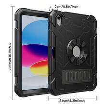 1pc Stock Case Compatible With IPad 10th Generation IPad (A16) 11 Inch 11th Generation 2025, Heavy Duty Military Grade Shockproof Silicone PC Rugged Protective 10.9'' Cover With Built-In Stand For IPad (A16) 11 Inch 11th Generation 2025 Tablet Case