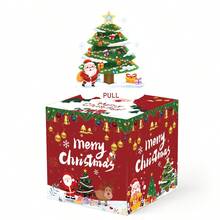 1 Set Merry Christmas Cash Box Surprise Money Pull-Out Gift Box Santa Claus Snowman Pattern Money Box Christmas Decorations For Home 2025 Happy New Year 2026 Memorable Gift Ideas